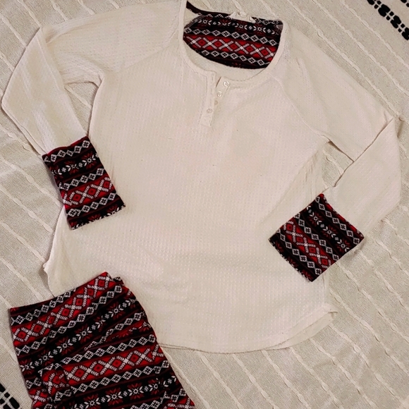 Pink Rose Other - XL- Thermal Pajamas Top w/ Matching Bottoms